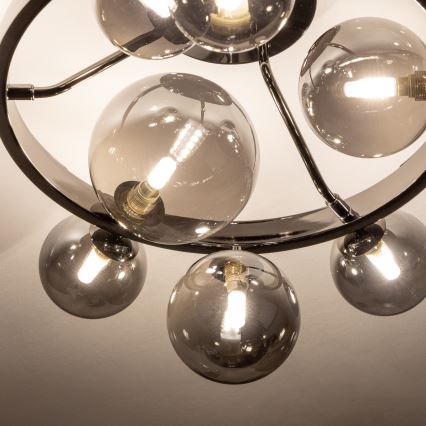 Brilagi - LED Ant pagrindo montuojamas sietynas MILLA 10xG9/3W/230V blizgus chromas/dūminis