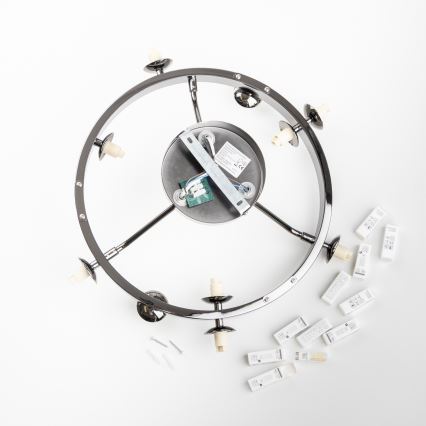 Brilagi - LED Ant pagrindo montuojamas sietynas MILLA 10xG9/3W/230V blizgus chromas/dūminis