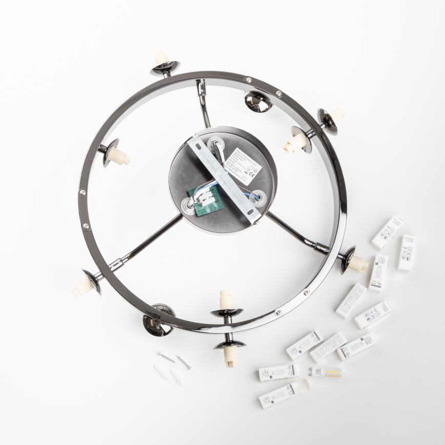 Brilagi - LED Ant pagrindo montuojamas sietynas MILLA 10xG9/3W/230V blizgus chromas/dūminis