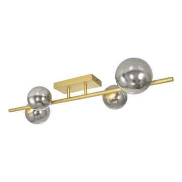 Brilagi - LED Ant pagrindo montuojamas sietynas MILLA 4xG9/3W/230V auksas/dūminis