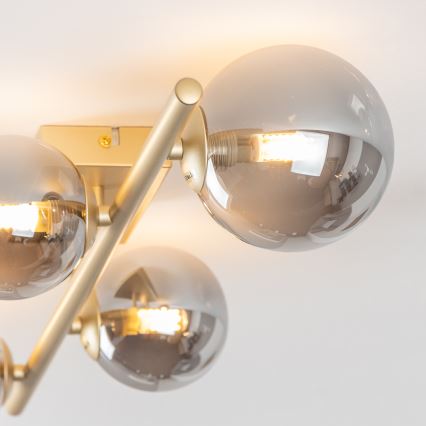 Brilagi - LED Ant pagrindo montuojamas sietynas MILLA 4xG9/3W/230V auksas/dūminis