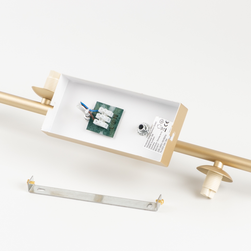 Brilagi - LED Ant pagrindo montuojamas sietynas MILLA 4xG9/3W/230V auksas/dūminis