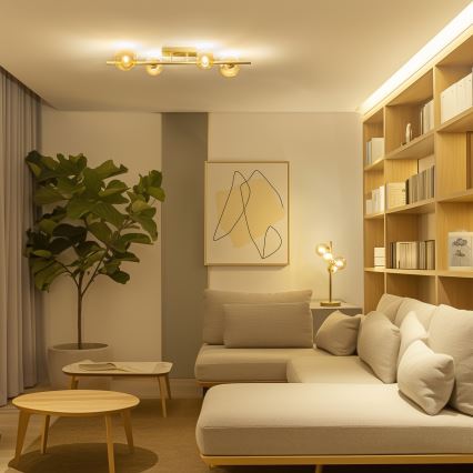 Brilagi - LED Ant pagrindo montuojamas sietynas MILLA 4xG9/3W/230V auksas