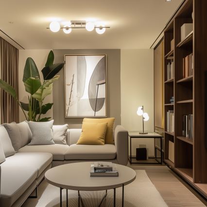 Brilagi - LED Ant pagrindo montuojamas sietynas MILLA 4xG9/3W/230V blizgus chromas/balta