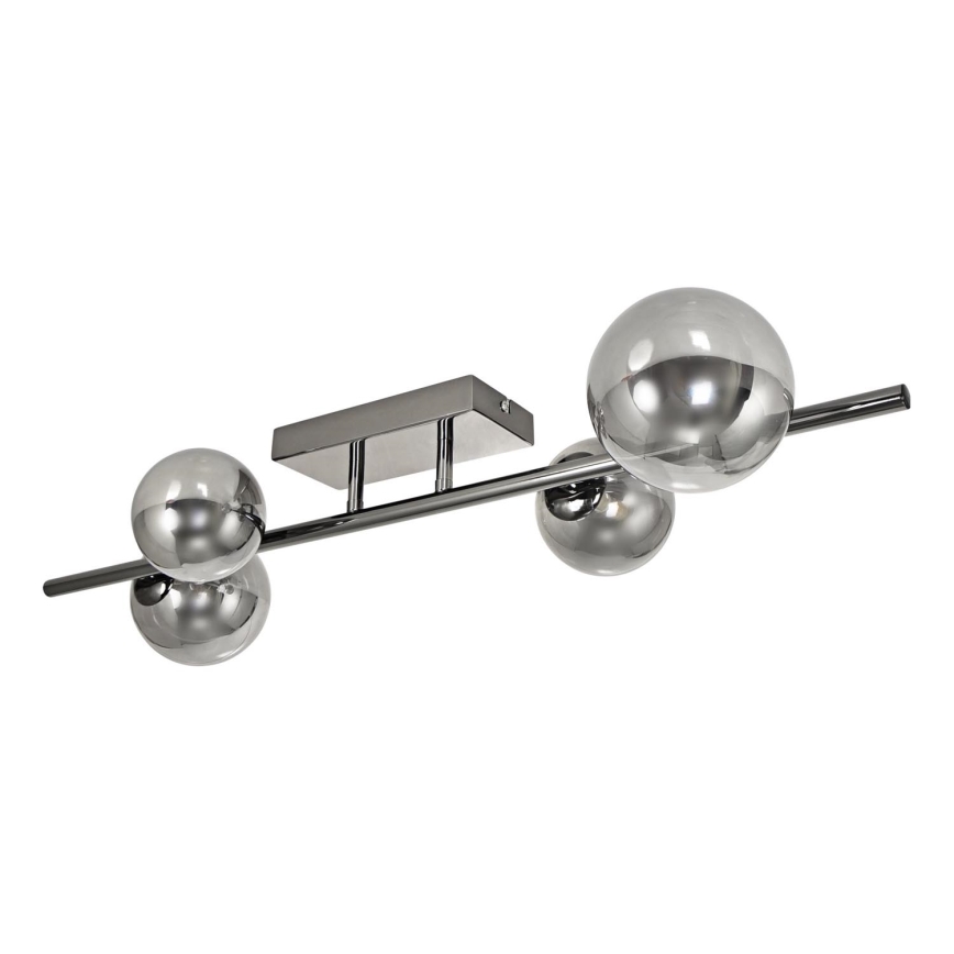 Brilagi - LED Ant pagrindo montuojamas sietynas MILLA 4xG9/3W/230V blizgus chromas/dūminis
