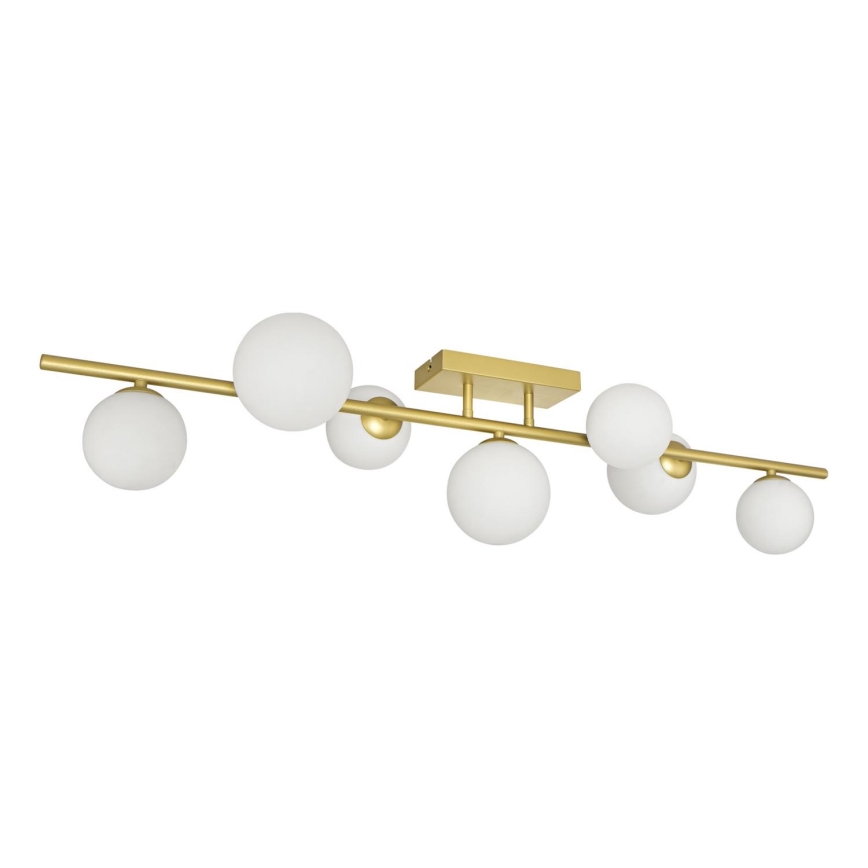 Brilagi - LED Ant pagrindo montuojamas sietynas MILLA 7xG9/3W/230V auksas/balta