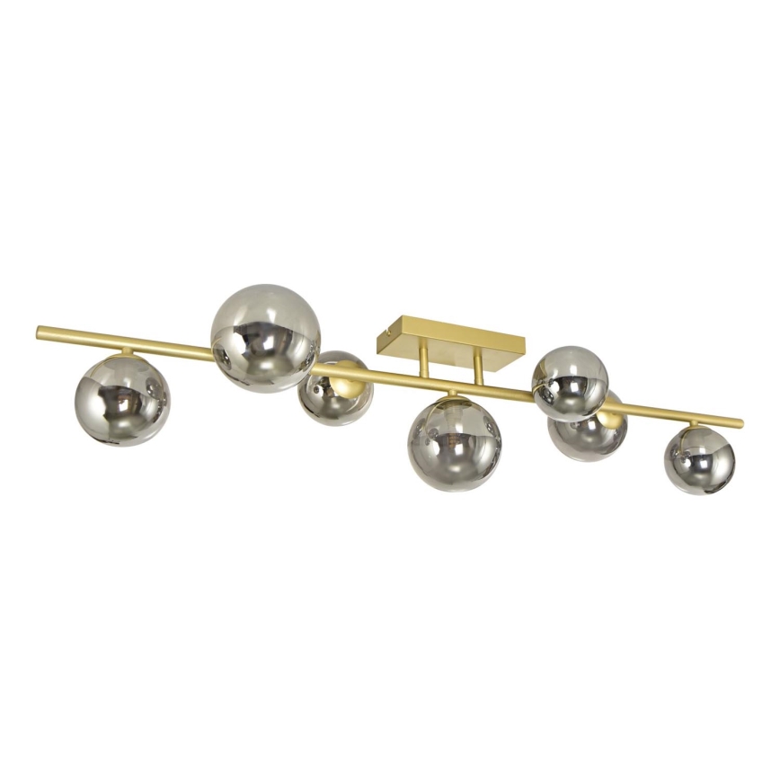 Brilagi - LED Ant pagrindo montuojamas sietynas MILLA 7xG9/3W/230V auksas/dūminis