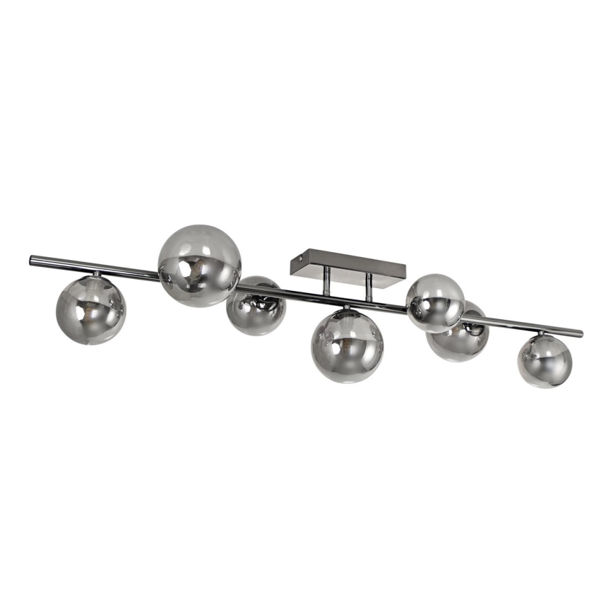 Brilagi - LED Ant pagrindo montuojamas sietynas MILLA 7xG9/3W/230V blizgus chromas/dūminis