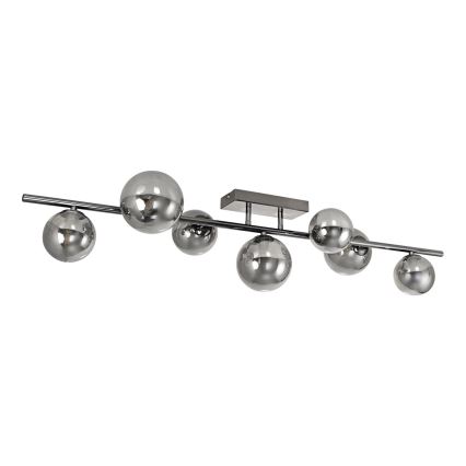 Brilagi - LED Ant pagrindo montuojamas sietynas MILLA 7xG9/3W/230V blizgus chromas/dūminis