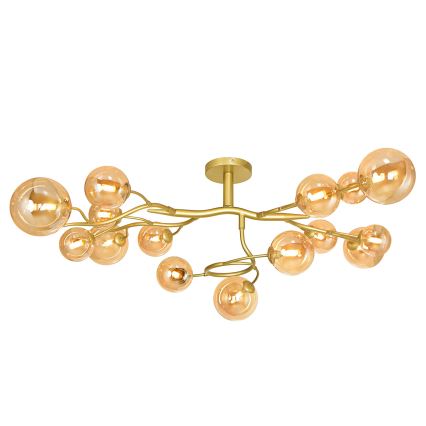 Brilagi - LED Ant pagrindo montuojamas sietynas MISTEL 15xG9/3W/230V auksas