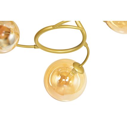 Brilagi - LED Ant pagrindo montuojamas sietynas MISTEL 15xG9/3W/230V auksas