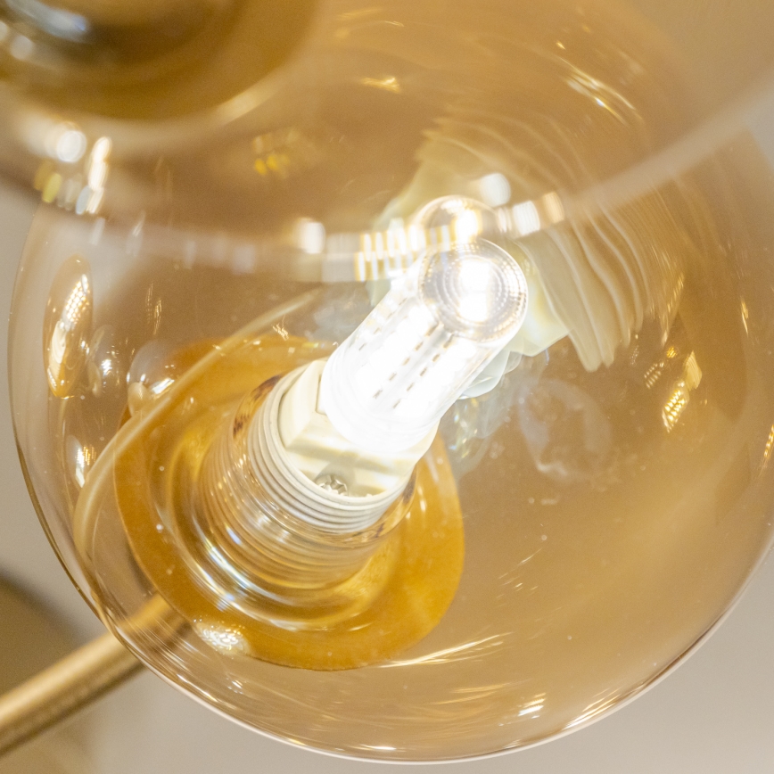 Brilagi - LED Ant pagrindo montuojamas sietynas MISTEL 15xG9/3W/230V auksas