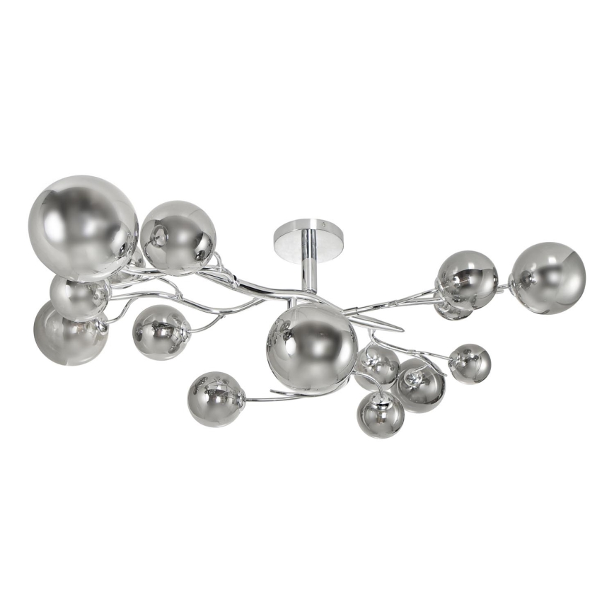 Brilagi - LED Ant pagrindo montuojamas sietynas MISTEL 15xG9/3W/230V blizgus chromas/dūminis