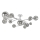Brilagi - LED Ant pagrindo montuojamas sietynas MISTEL 15xG9/3W/230V blizgus chromas/dūminis