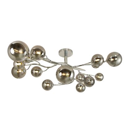 Brilagi - LED Ant pagrindo montuojamas sietynas MISTEL 15xG9/3W/230V blizgus chromas/dūminis