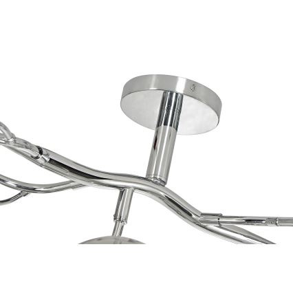 Brilagi - LED Ant pagrindo montuojamas sietynas MISTEL 15xG9/3W/230V blizgus chromas/dūminis