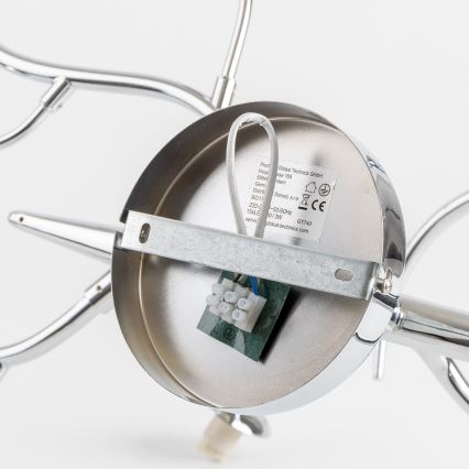 Brilagi - LED Ant pagrindo montuojamas sietynas MISTEL 15xG9/3W/230V blizgus chromas/dūminis