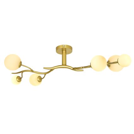 Brilagi - LED Ant pagrindo montuojamas sietynas MISTEL 6xG9/3W/230V auksas/balta