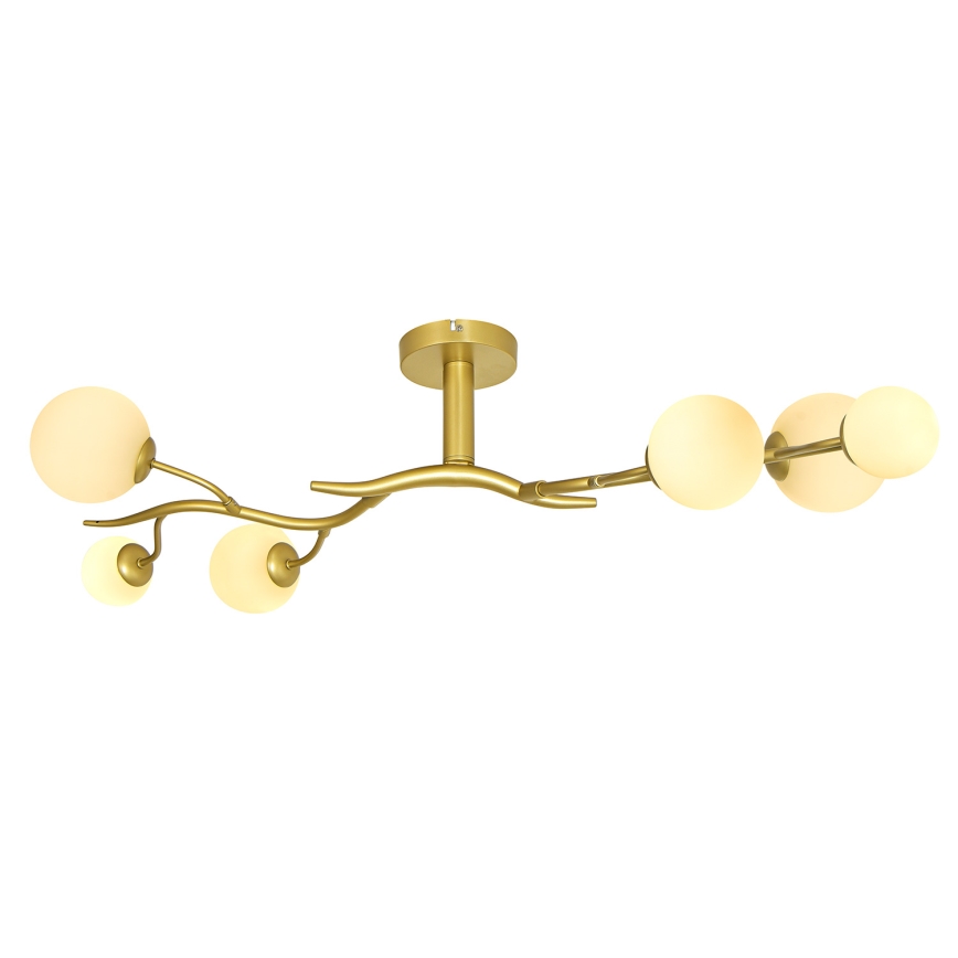 Brilagi - LED Ant pagrindo montuojamas sietynas MISTEL 6xG9/3W/230V auksas/balta