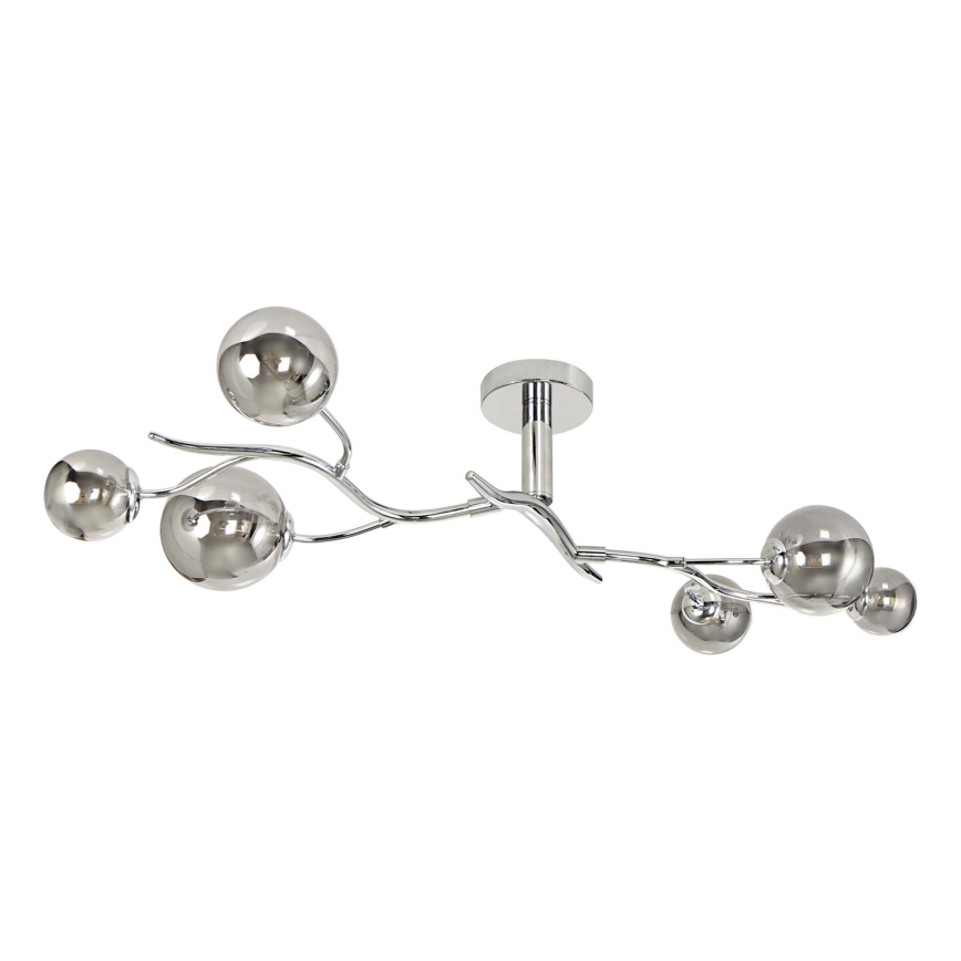 Brilagi - LED Ant pagrindo montuojamas sietynas MISTEL 6xG9/3W/230V blizgus chromas/dūminis