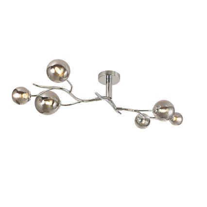 Brilagi - LED Ant pagrindo montuojamas sietynas MISTEL 6xG9/3W/230V blizgus chromas/dūminis