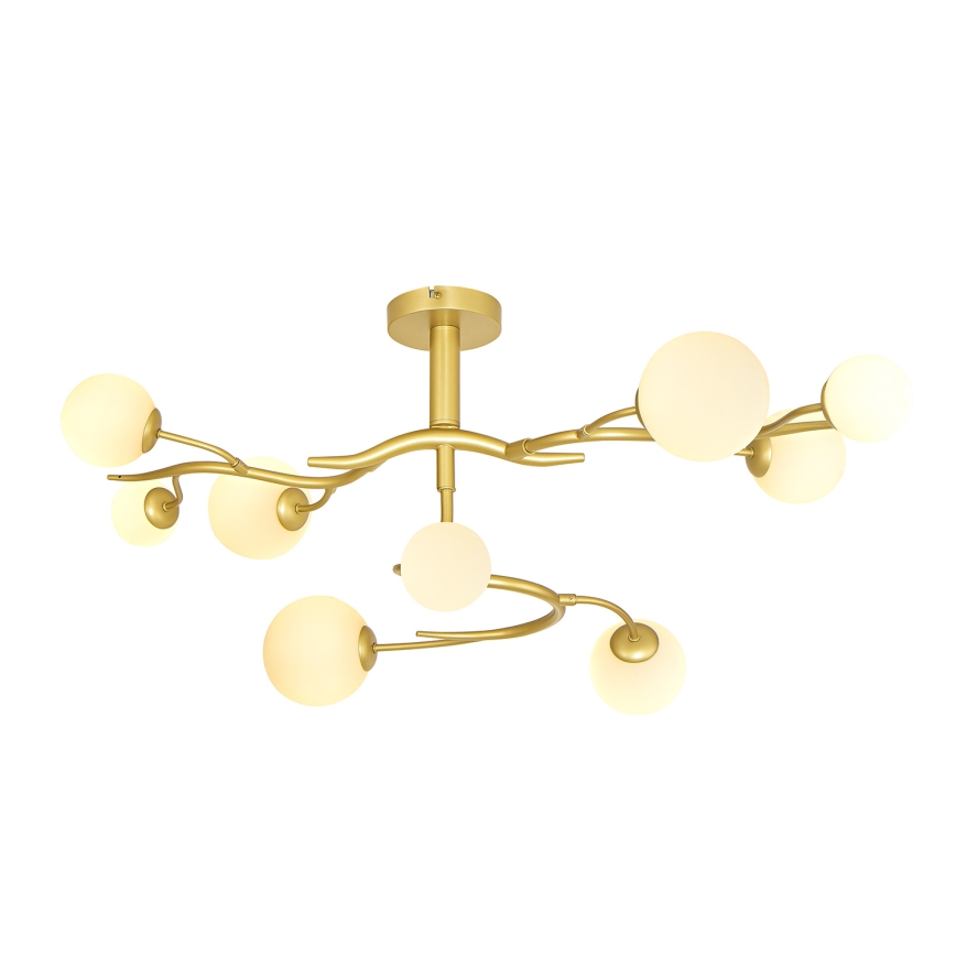 Brilagi - LED Ant pagrindo montuojamas sietynas MISTEL 9xG9/3W/230V auksas/balta