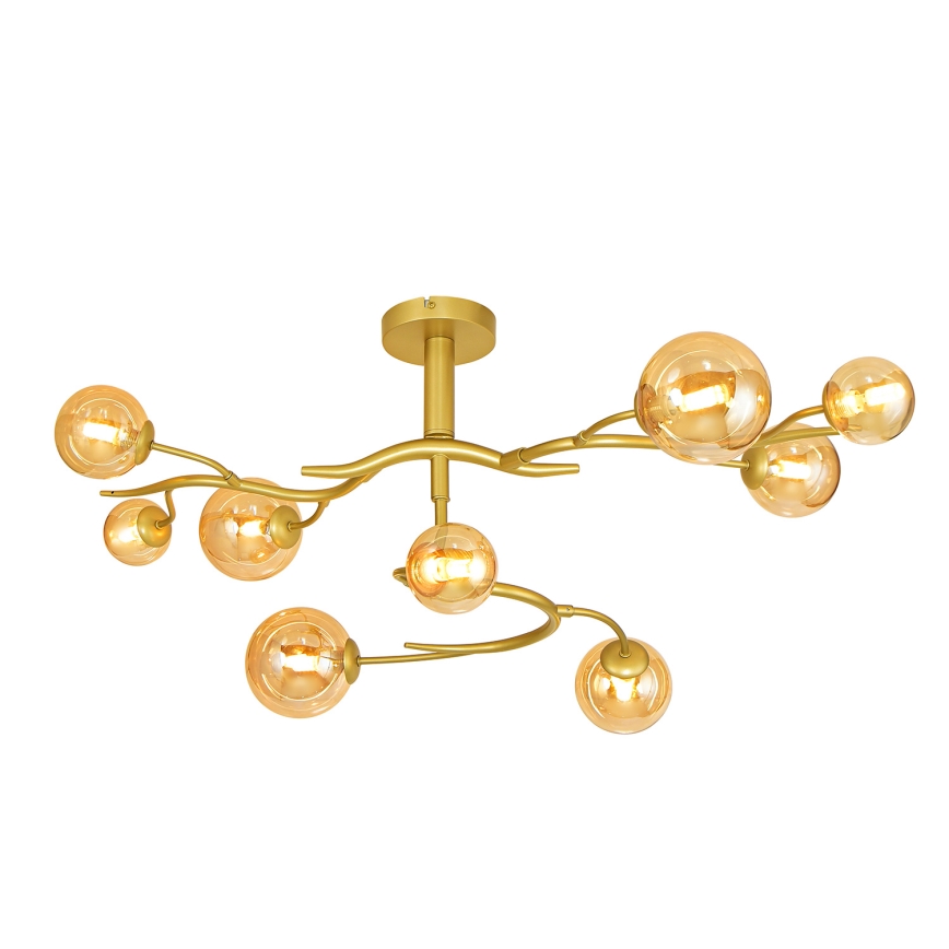 Brilagi - LED Ant pagrindo montuojamas sietynas MISTEL 9xG9/3W/230V auksas