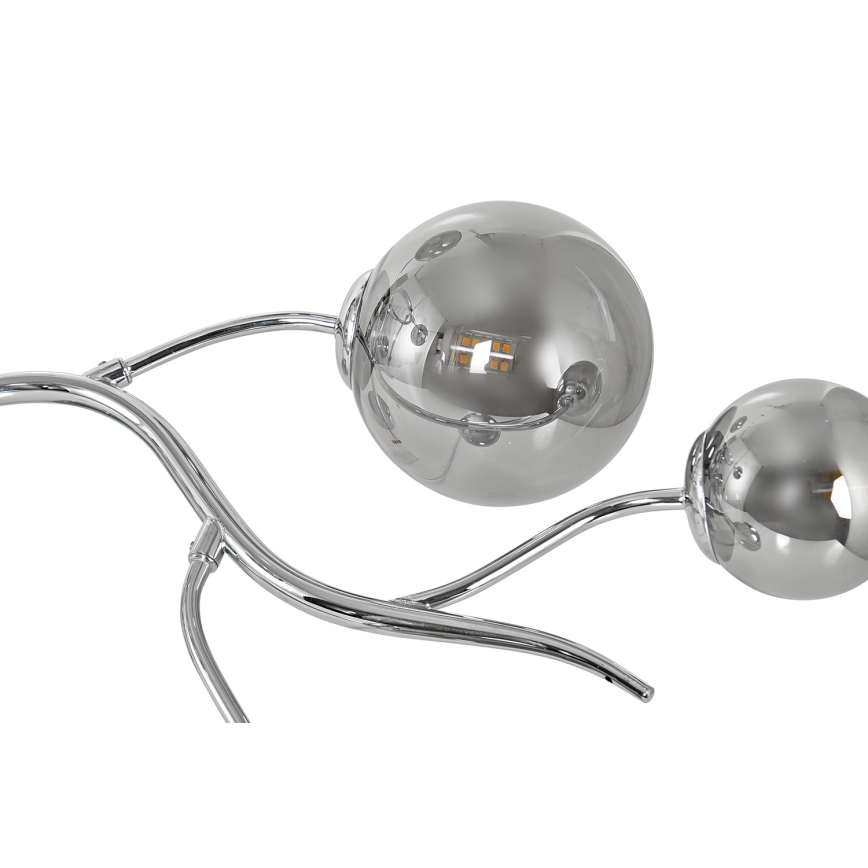 Brilagi - LED Ant pagrindo montuojamas sietynas MISTEL 9xG9/3W/230V blizgus chromas/dūminis