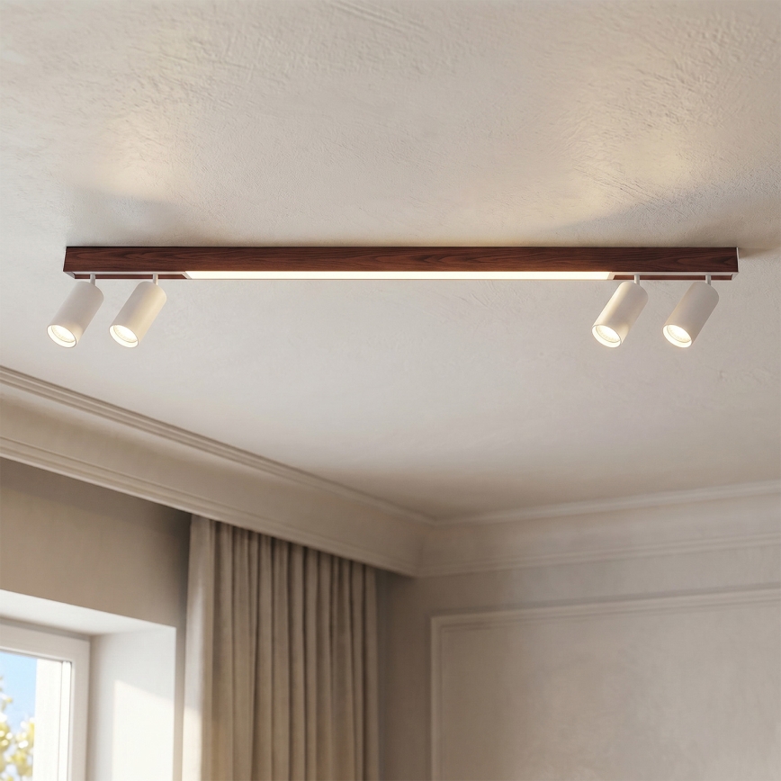 BRILAGI - LED Bodové svítidlo SELE 4xGU10/30W/230V + LED/25W balta/vyšnių dekoras