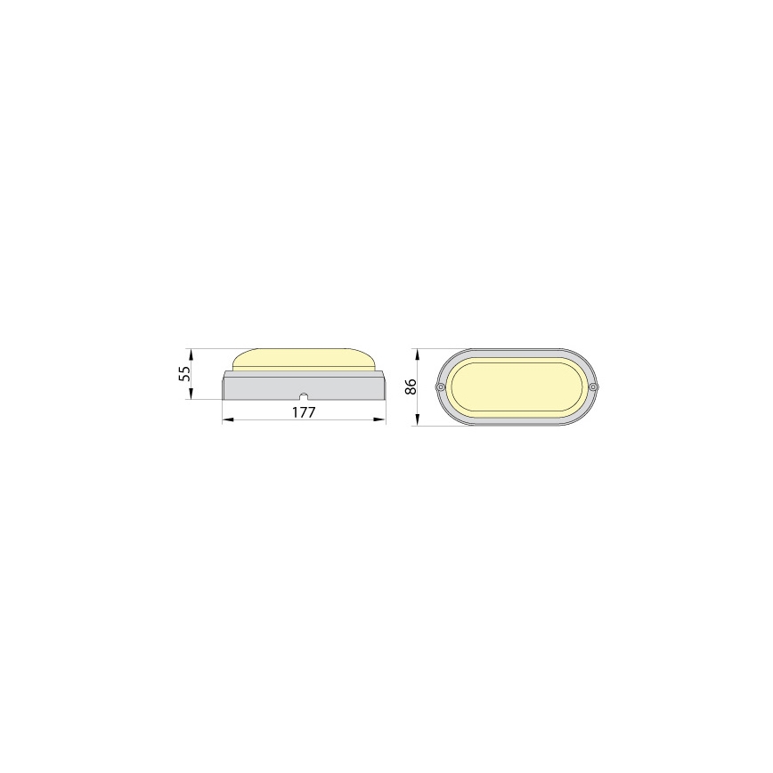 Brilagi - LED Ceiling heavy-duty šviesus SIMA LED/12W/230V IP65 juoda