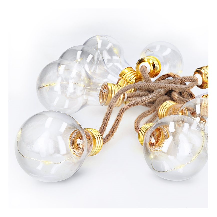 Brilagi - LED dekoratyvinė girlianda 10xLED/3xAA 1,8m šiltai balta