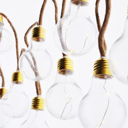 Brilagi - LED dekoratyvinė girlianda 10xLED/3xAA 1,8m šiltai balta