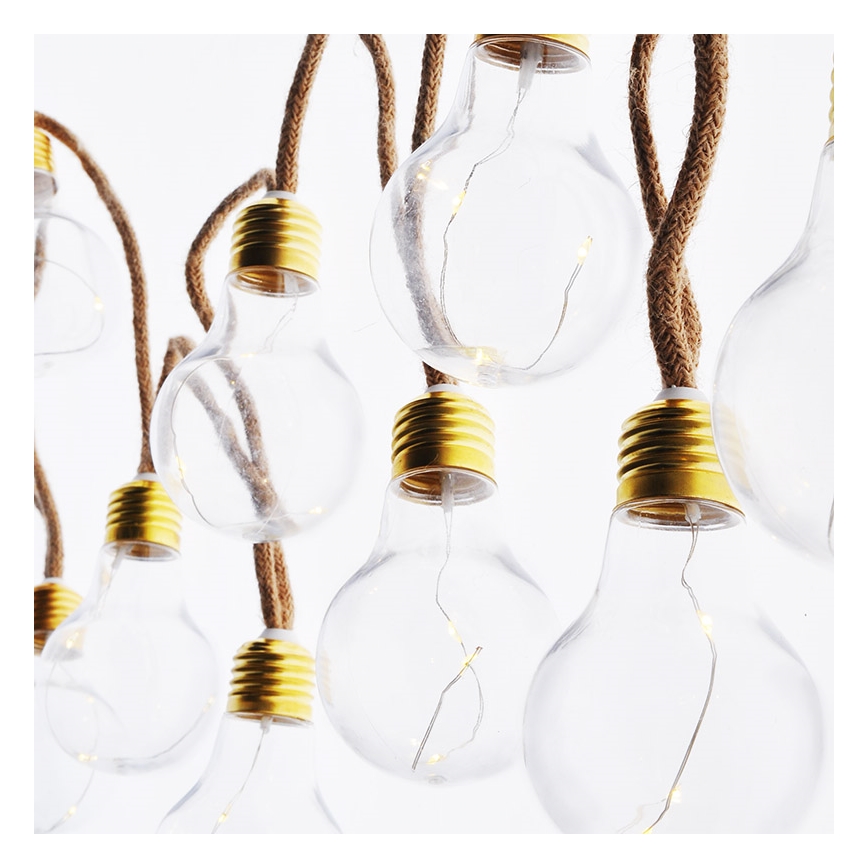 Brilagi - LED dekoratyvinė girlianda 10xLED/3xAA 1,8m šiltai balta