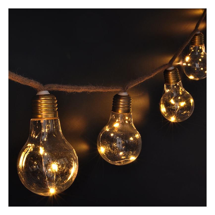 Brilagi - LED Dekoratyvinė grandinė 10xLED/3xAA 1,8m šiltai balta