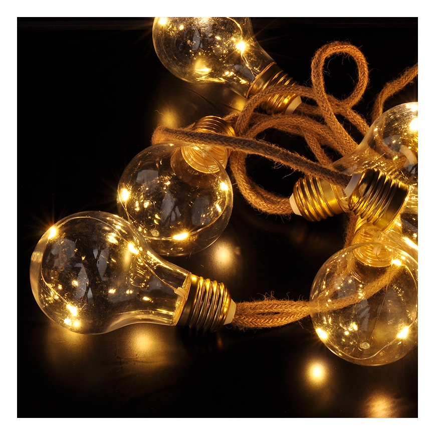 Brilagi - LED Dekoratyvinė grandinė 10xLED/3xAA 1,8m šiltai balta