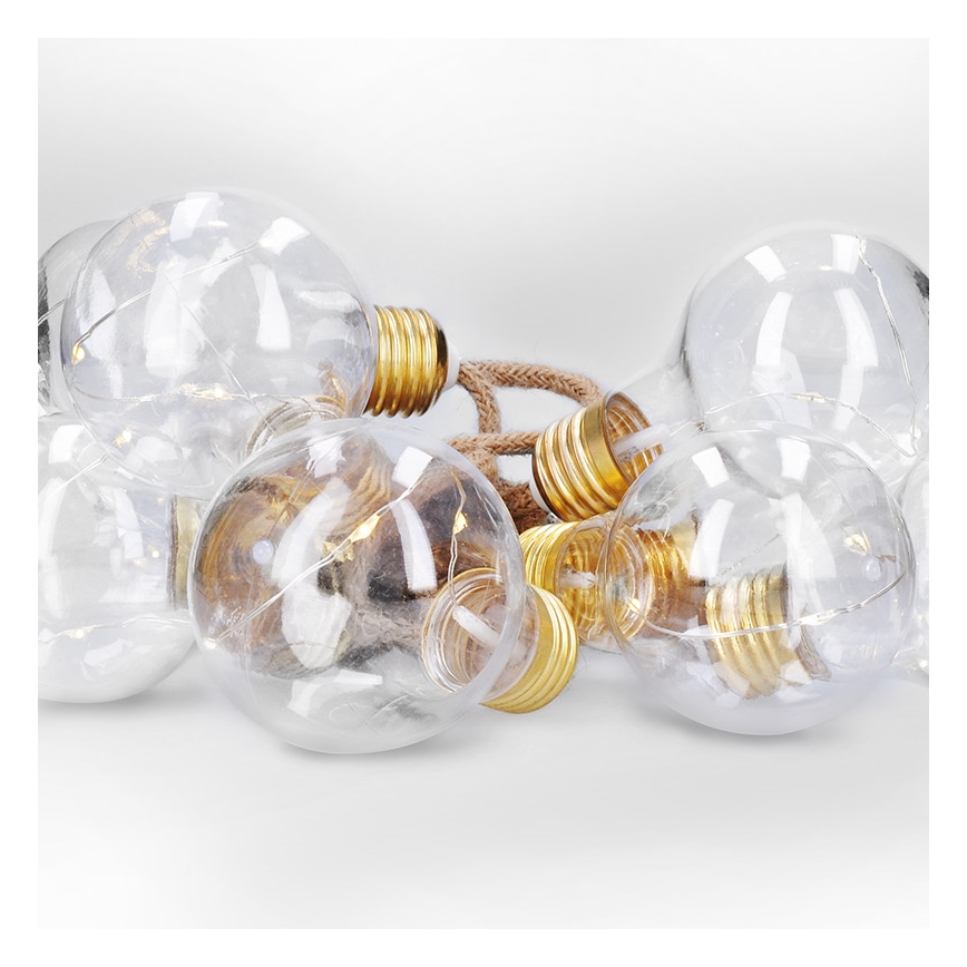 Brilagi - LED Dekoratyvinė grandinė 10xLED/3xAA 1,8m šiltai balta