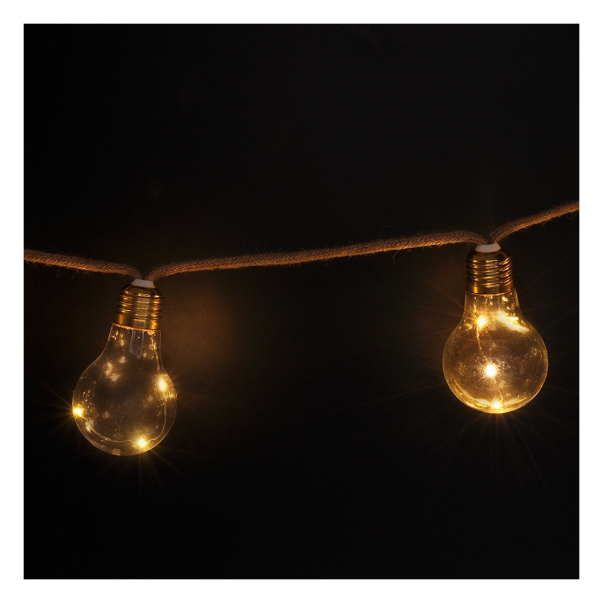 Brilagi - LED Dekoratyvinė grandinė 10xLED/3xAA 1,8m šiltai balta