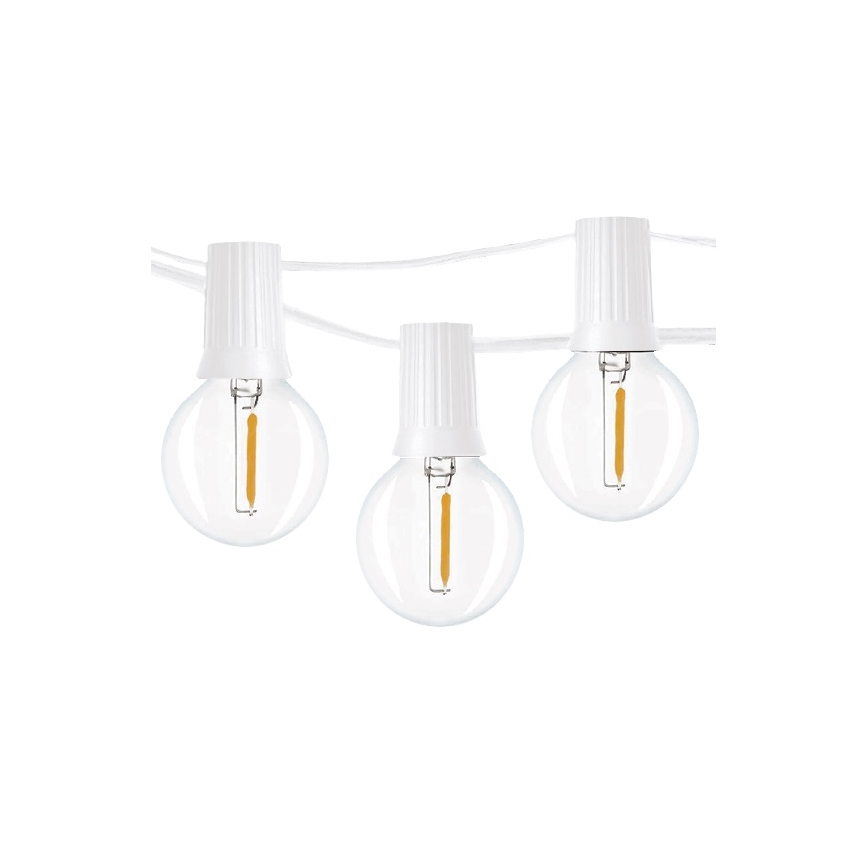 Brilagi - LED Dekoratyvinė lauko girlianda GIRLIANDA 25xE12 20m balta IP44 šilta balta