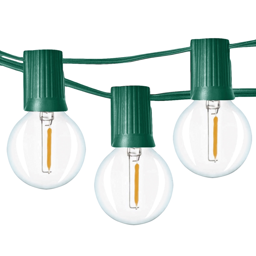 Brilagi - LED Dekoratyvinė lauko girlianda GIRLIANDA 25xE12 20m žalia IP44 šilta balta