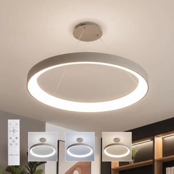 BRILAGI - LED Dimeriu reguliuojamas kabantis šviestuvas ant laido FALCON II LED/108W/230V 3000-6500K skersmuo 80 cm smėlinė + su nuotoliniu valdymu