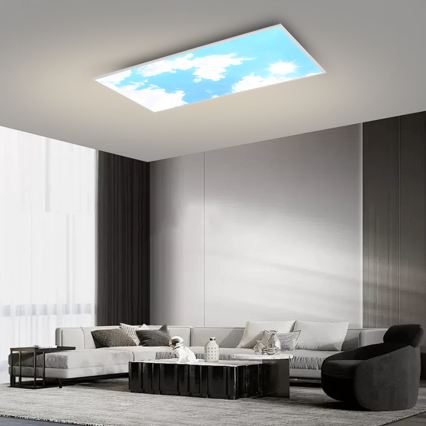 Brilagi - Dimeriuojamas LED lubų šviestuvas SLIMFRAME SKY LED/80W/230V 120x60 cm 3000-6000K sidabrinė/mėlyna + nuotolinis valdymas