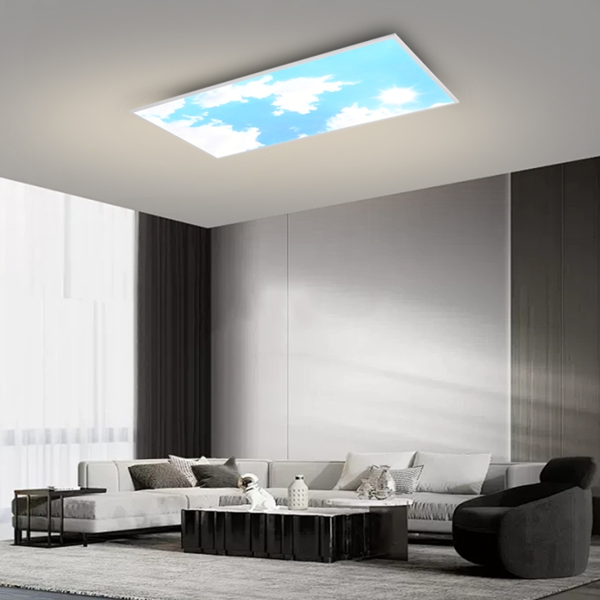Brilagi - Dimeriuojamas LED lubų šviestuvas SLIMFRAME SKY LED/80W/230V 120x60 cm 3000-6000K sidabrinė/mėlyna + nuotolinis valdymas