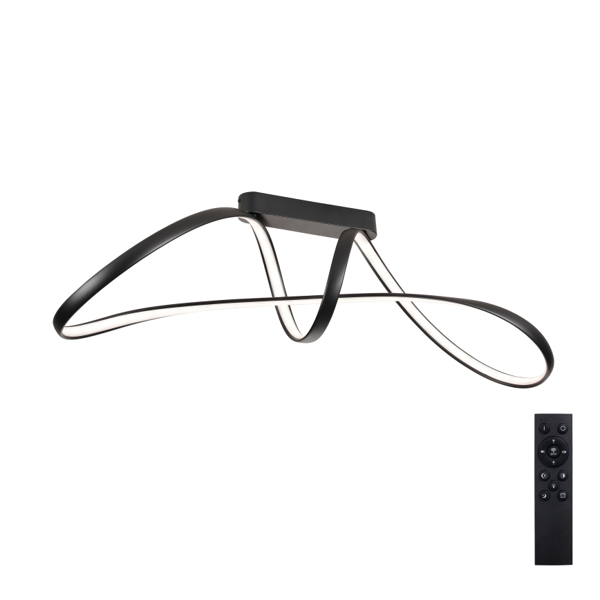 Brilagi - LED dimeriuojamas prigludęs lubinis šviestuvas TWISTER LED/60W/230V 3000-6000K juodas + nuotolinis valdymas