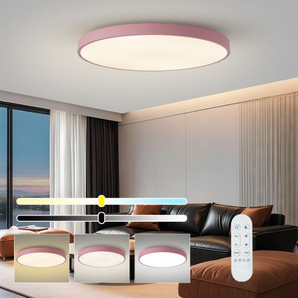 Brilagi - LED reguliuojamas šviestuvas POOL SMART LED/128W/230V skersmuo 100 cm 3000-6000K Wi-Fi Tuya + su nuotoliniu valdymu rožinė