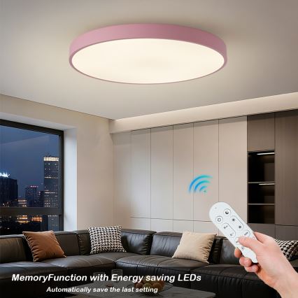 Brilagi - LED reguliuojamas šviestuvas POOL SMART LED/128W/230V skersmuo 100 cm 3000-6000K Wi-Fi Tuya + su nuotoliniu valdymu rožinė