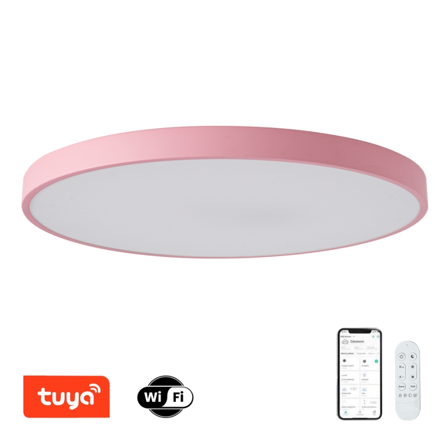 Brilagi - LED reguliuojamas šviestuvas POOL SMART LED/128W/230V skersmuo 100 cm 3000-6000K Wi-Fi Tuya + su nuotoliniu valdymu rožinė