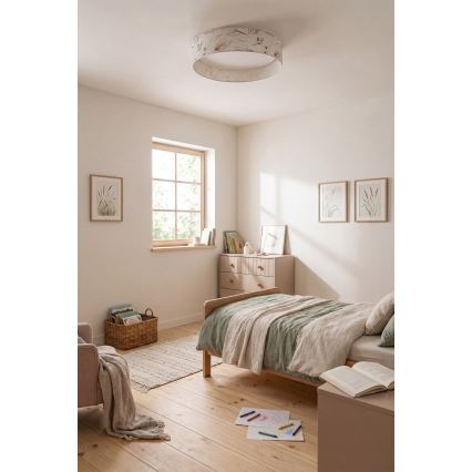 BRILAGI - reguliuojamas LED lubinis šviestuvas VELVET SMART VARI LED/36W/230V 3000-6500K, skersmuo 55 cm, balta/gėlės + su nuotoliniu valdymu