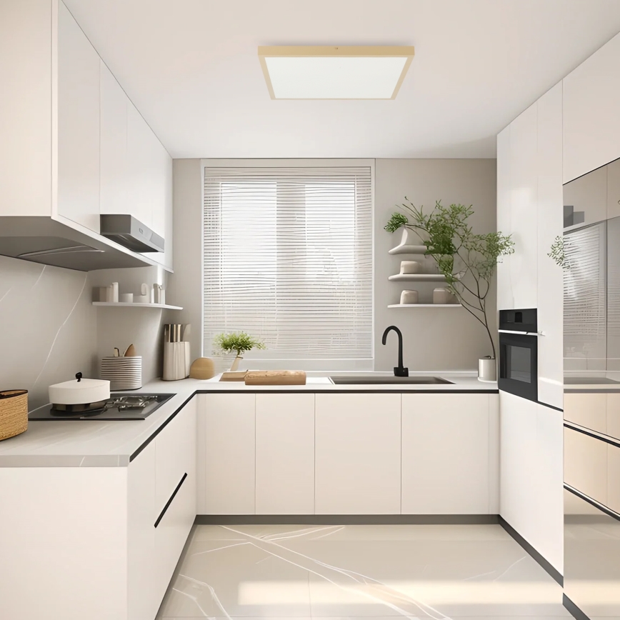 Brilagi - dimeriuojamas LED vonios kambario lubinis šviestuvas FRAME SMART LED/50W/230V 60x60 cm 3000-6000K IP44 smėlinė + nuotolinis valdymas