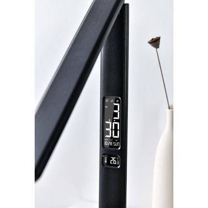 Brilagi - LED dimeriuojama stalinė lempa su belaidžiu QI įkrovimu ir USB REGINA LED/8,5W/230V juoda