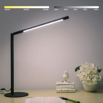 Brilagi - jutiklinė reguliuojama LED stalinė lempa VARIO LED/7W/230V 3000-6500K CRI 96 juoda